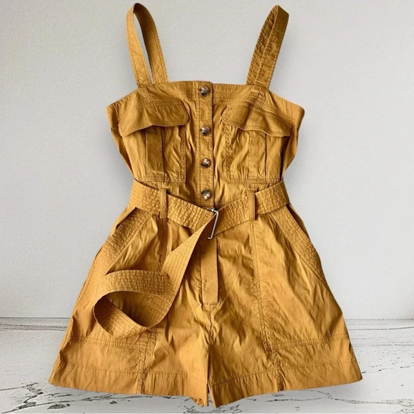 A.L.C. Gillian Romper in Goldenrod Size 8 - Picture 6 of 15